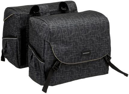 Dubbele fietstas New Looxs Mondi Joy Double 38 liter 37 x 16 x 32 cm (2x) - ivy black