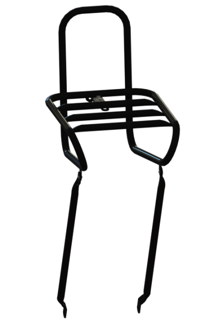 Voordrager 26"/28" Steco Smooth 25 cm - glanzend zwart