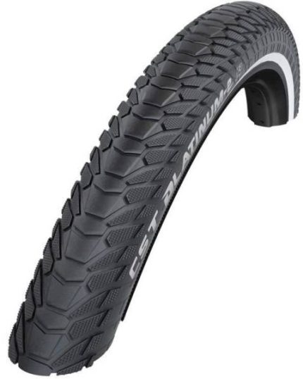 Buitenband CST Platinum E 28 x 1.75" / 47-622mm - zwart met reflectie