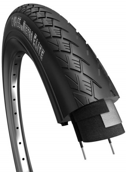 Buitenband Edge Metro Elite Tour 28 x 1 ?"/ 40-635mm - zwart met reflectie