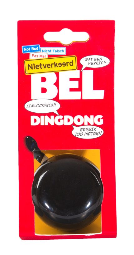 Fietsbel Ding-Dong NietVerkeerd ?60mm  - zwart