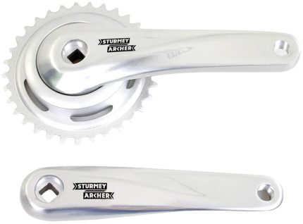 Crankstel 33T SunRace FCS603 170mm voor vierkante as met 92mm afdekkap - zilver