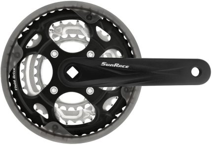 Crankstel 7/8 speed SunRace FCM300 48-38-28T/170mm voor vierkante as - zwart