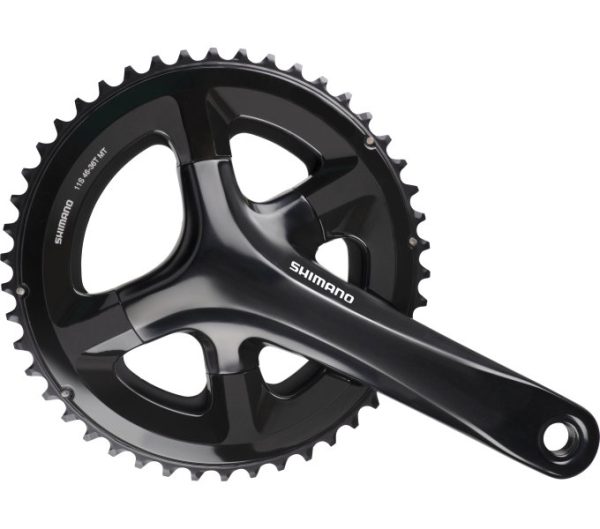 Crankstel 2 x 11 speed Shimano Road FC-RS510 - 170/50-34T met holle as - zwart