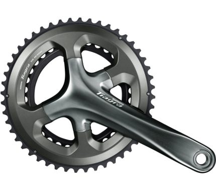 Crankstel 2 x 10 speed Shimano Tiagra FC-4700 - 172,5/50-34T met holle as - zwart