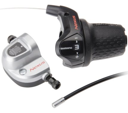 Draaiversteller 3 speed Shimano Nexus SL-3S42E  met kabels en clickbox - zwart (werkplaatsverpakking)