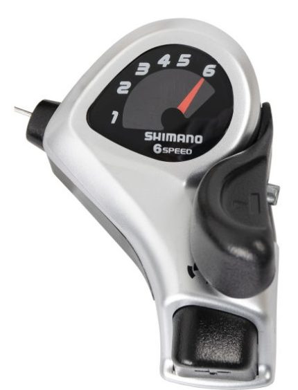 Versteller rechts 6 speed Shimano ST-TX50 - zwart/zilver