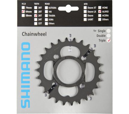 Kettingblad 44T Shimano Alivio FC-M431 - zwart