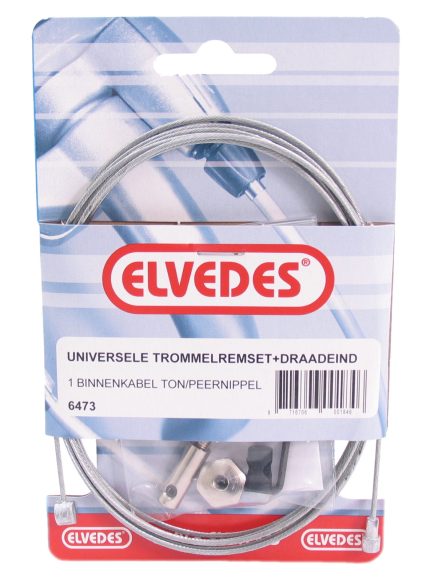 Trommelrem binnenkabel Elvedes 2250mm verzinkt met onderdelen (op kaart)