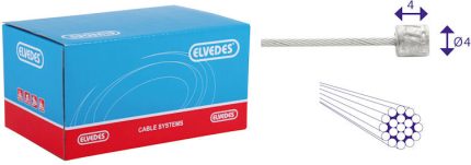 Schakel binnenkabel Elvedes 3000mm RVS ?1,1mm Shimano / SRAM nippel (op kaart)