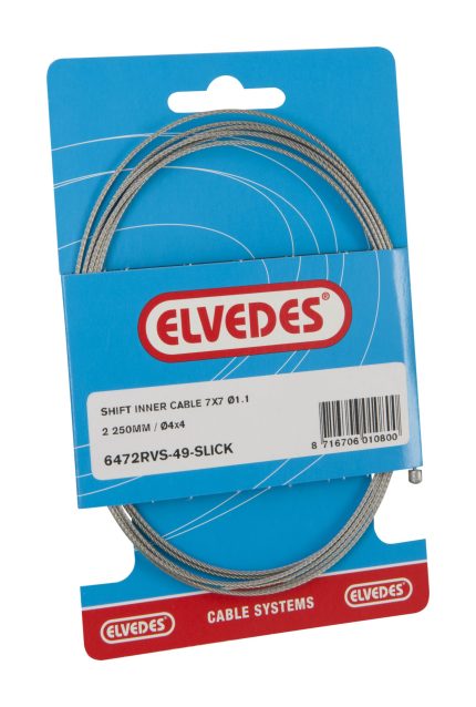 Schakel binnenkabel Elvedes 2250mm RVS Slick ?1,1mm N-nippel (op kaart)