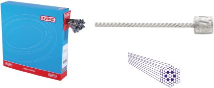 Schakel binnenkabels Elvedes 2250mm RVS ?1,1mm Shimano N-nippel ?4,5 ? 4,5 (100 stuks)