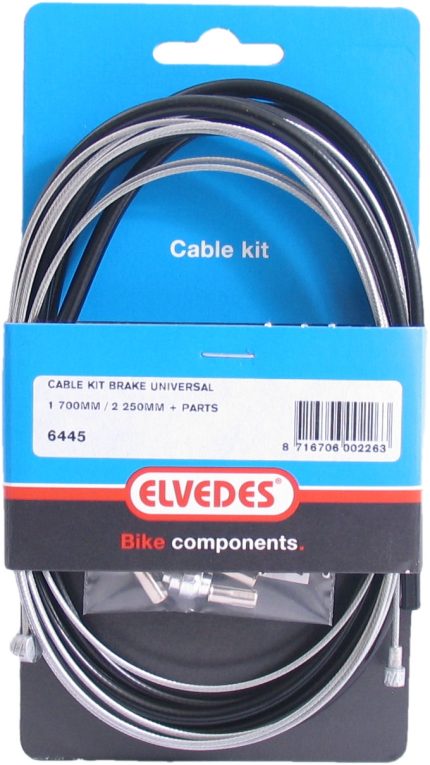 Universele remkabelkit Elvedes 1700mm / 2250mm verzinkt - zwart (op kaart)