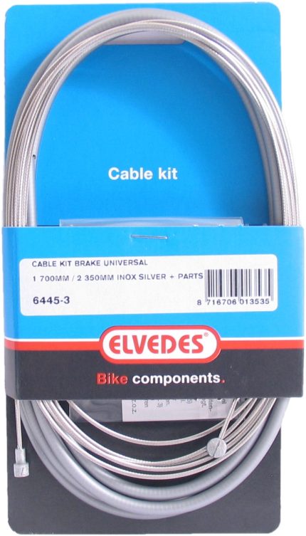 Universele remkabelkit Elvedes 1700mm / 2350mm verzinkt - zilver (op kaart)