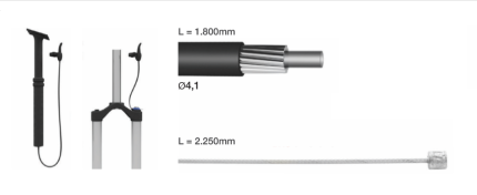Kabelset Elvedes voor dropper zadelpen / remote lock-out