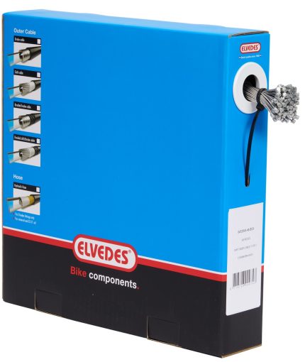 Schakel binnenkabel Elvedes 2250 mm 7 x 7 draads  RVS ?1,1mm met N-nippel ?4 x 4mm (doos ? 100 stuks)