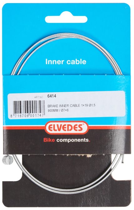 Rem binnenkabel Elvedes 900mm 1 ?19 draads verzinkt ?1,5mm met T-nippel ?7 ? 6mm