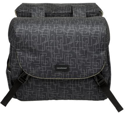 Dubbele fietstas New Looxs Mondi Joy Double MIK 38 liter 37 x 16 x 32 cm (2x) - ivy black