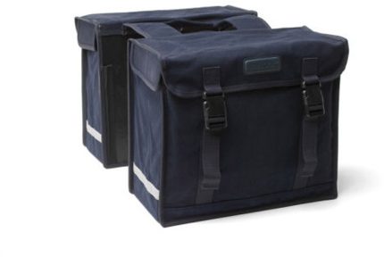 Dubbele fietstas New Looxs Canvas de Luxe 46 liter 39 x 33 x 18 cm (2x)  - zwart