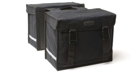 Dubbele fietstas New Looxs Canvas Camping 66 liter 43 x 35 x 22 cm (2x) - zwart