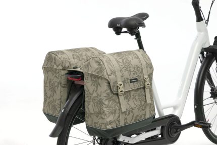 Dubbele fietstas New Looxs Alba Double MIK Bamboo 42 liter 37 x 17 x 37cm (2x) - sand