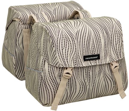 Dubbele fietstas New Looxs Joli Alma 37 liter - 38 x 18 x  30 cm (2x) - sand