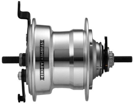 Versnellingsnaaf Sturmey Archer RXL-RD5 Rotary 5 speed voor trommelrem 90 mm - incl. versteller en toebehoren