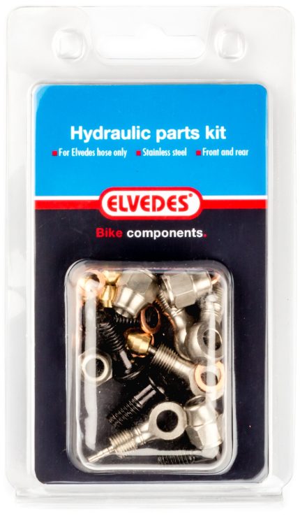 Hydraulische onderdelen Kit 8 Elvedes M 9 x 1,25 en M6 RVS onderdelen Magura MT2 voor- en achterrem (op kaart)