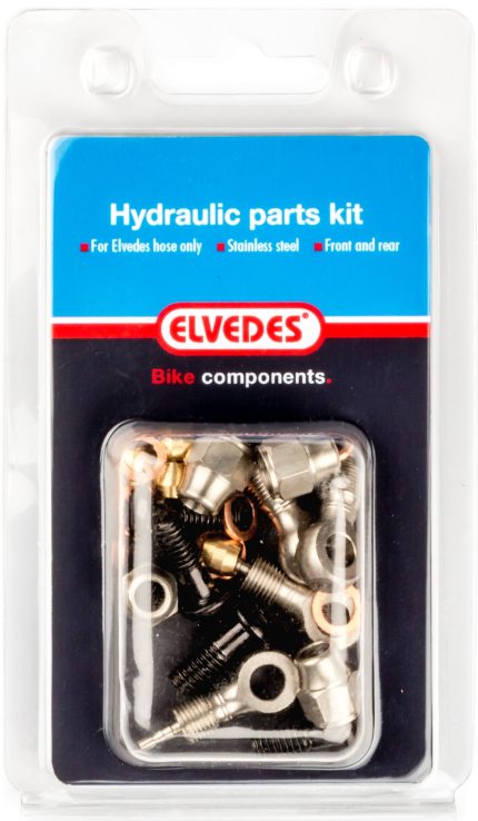 Hydraulische onderdelen kit 7 Elvedes M9 x 1,25 met banjo RVS onderdelen Magura MT 4/5/5e/6/7/8 voor- en achterrem (op kaart)