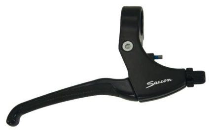 Remgreepset Saccon rollerbrake - zwart met rubberen greep
