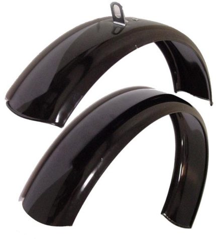 Spatbordset 12" ATB gemaakt van staal 60mm - zwart