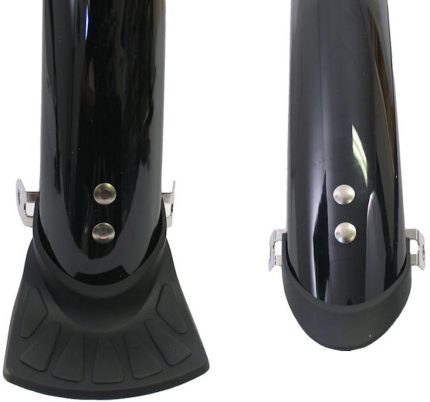 Spatbordset 28" 45 mm kunststof compleet met stangenset - zwart