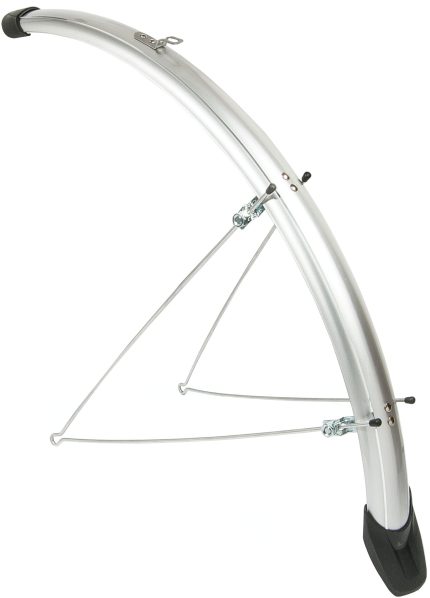 Spatbordset Eurofender Elegance 28" x 46 mm - zilver