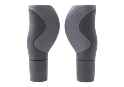 Handvatset Ergo 2-componenten Zwart/Grijs 130/130mm  -   1-kant geopend