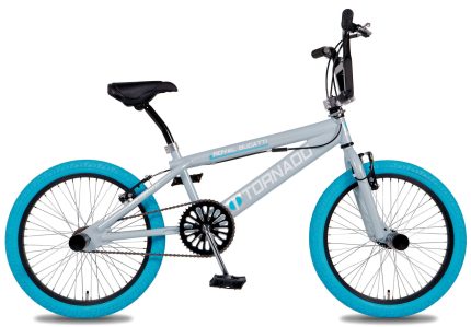 20" BMX Freestyle Royal Bugatti - lichtblauw/grijs met blauwe banden