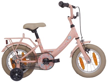 Kinderfiets 12" Bikefun Flower Fun - roze