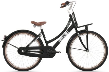 Bikefun Load 24" meisjesfiets met 3 versnellingen remnaaf - mat zwart